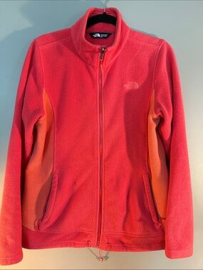 The North Face Women’s Coral Pink & Orange Contrast Fleece Jacket